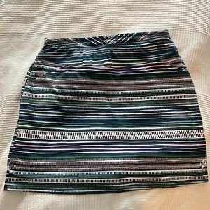 Jofit Multi-Striped Golf Skirt - Black, White, Green, Blue, Pink Medium